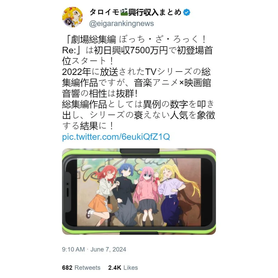 The successes continue for Bocchi the Rock!